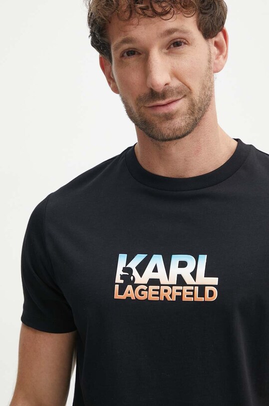 Bavlněné tričko Karl Lagerfeld černá 543225.755404