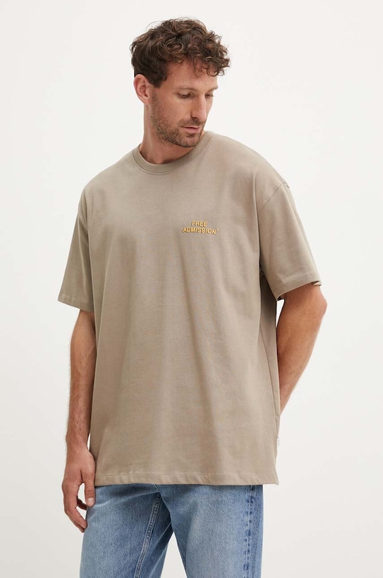 Îmbrăcăminte Les Deux tricou din bumbac LDM101197 bej