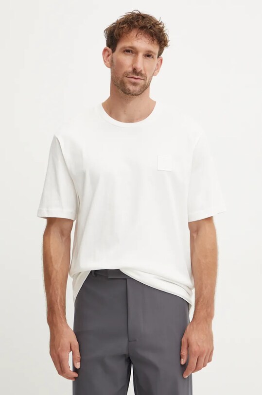 Iceberg tricou din bumbac uni bej F02E.6327