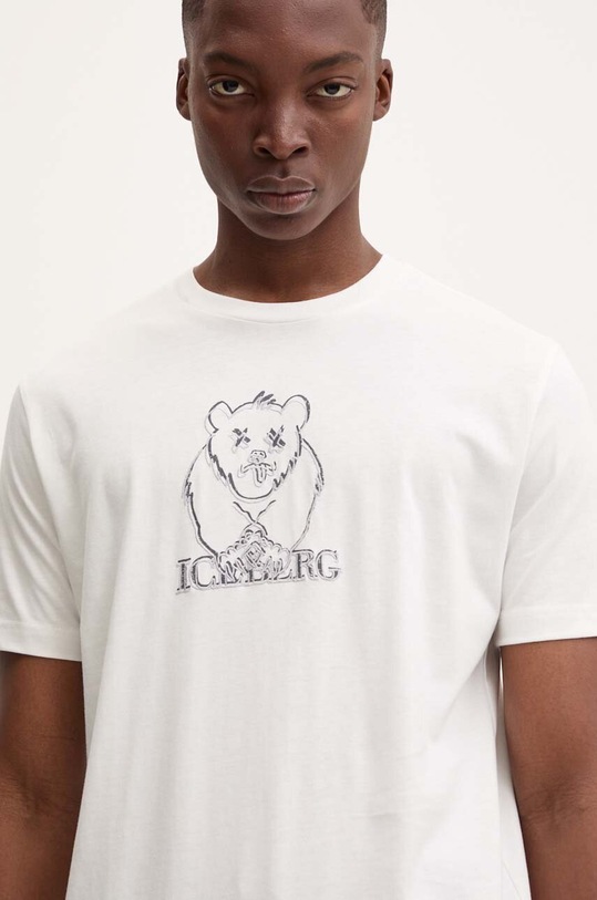 Iceberg tricou din bumbac alb F010.6306