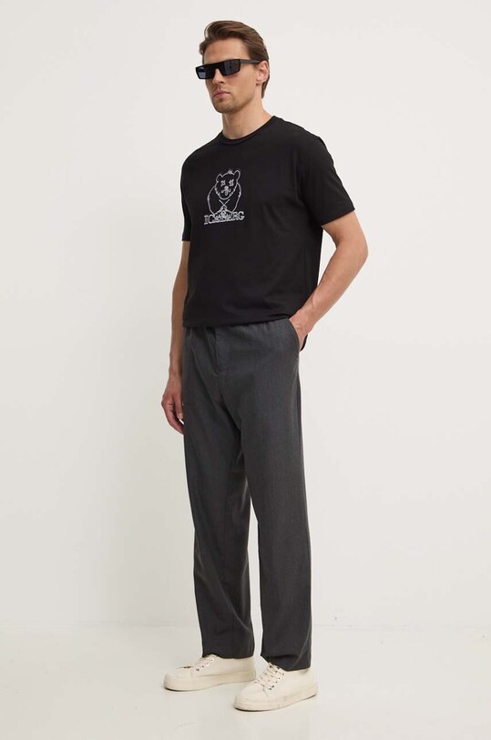 Iceberg t-shirt bawełniany F010.6306 czarny AW24