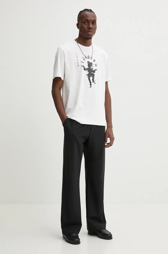 Iceberg t-shirt bawełniany F022.6327 beżowy AW24