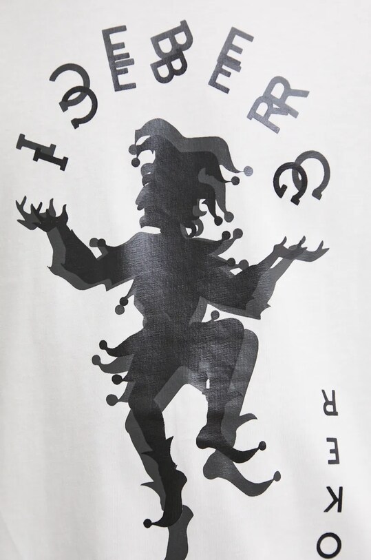 Iceberg t-shirt bawełniany F022.6327 beżowy