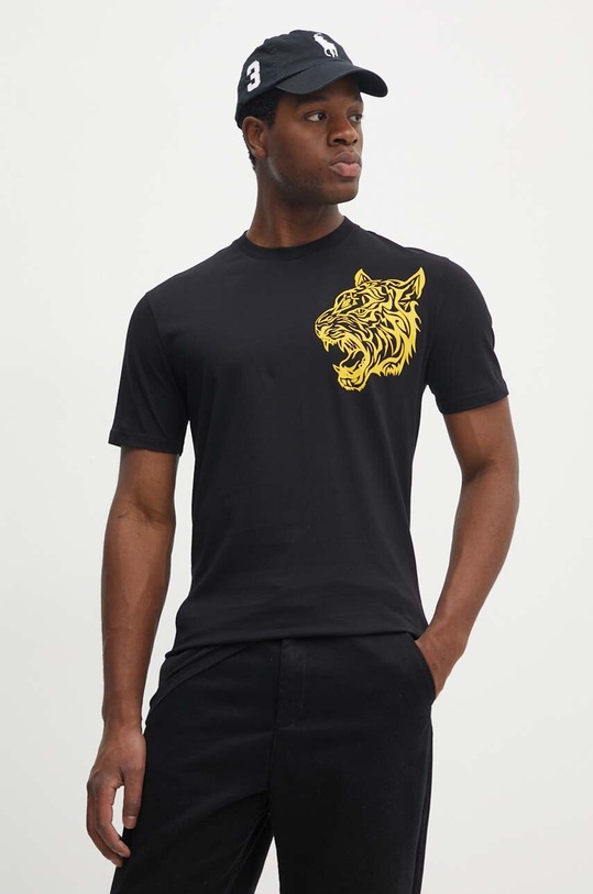 PLEIN SPORT t-shirt in cotone nero FADC.MTK7550.STE003N