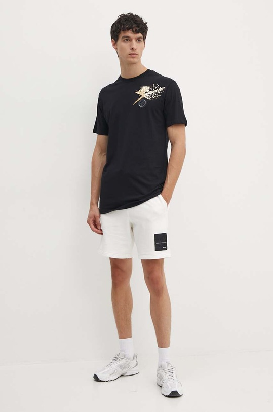 Бавовняна футболка PLEIN SPORT FADC.MTK7558.STE003N чорний AW24