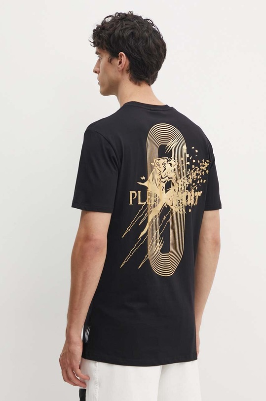 Бавовняна футболка PLEIN SPORT чорний FADC.MTK7558.STE003N
