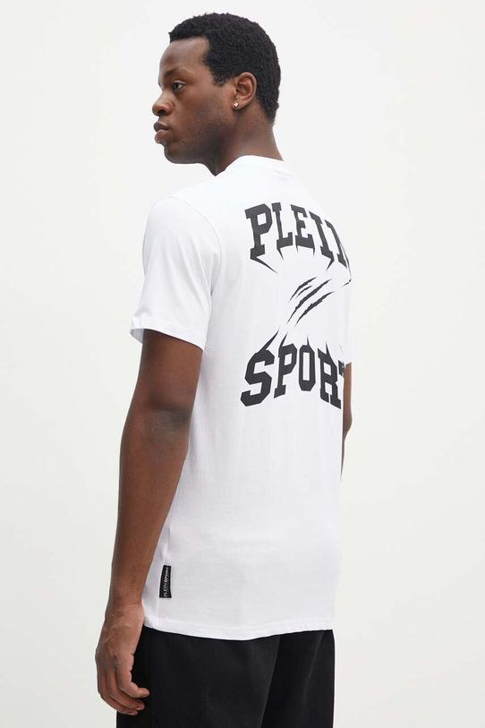 Pamučna majica PLEIN SPORT pamuk bijela FADC.MTK7560.STE003N