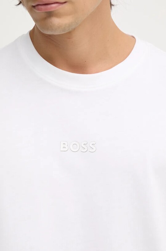 Бавовняна футболка Boss Green 50519368 бежевий