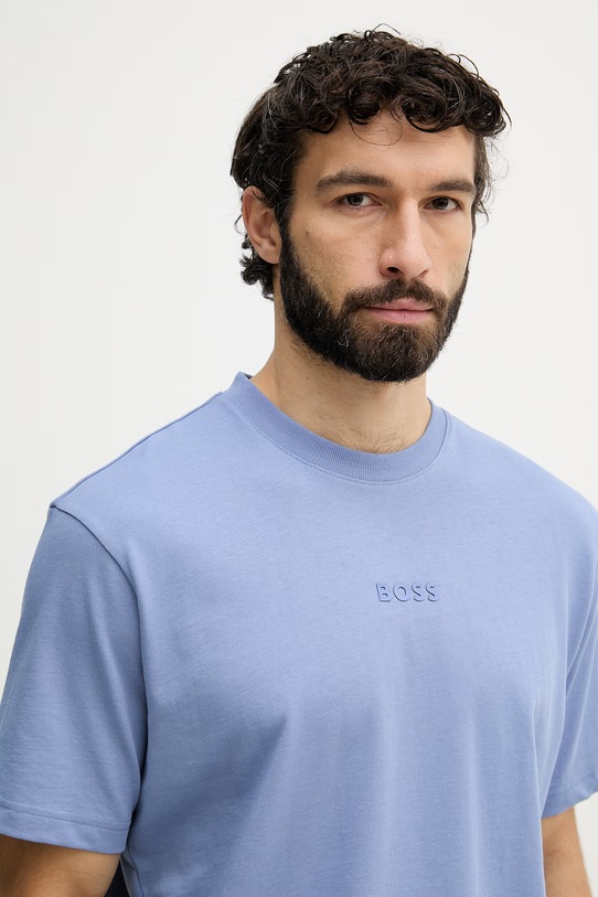 BOSS Green tričko pánské bavlněné Tee 10 modrá 50519368