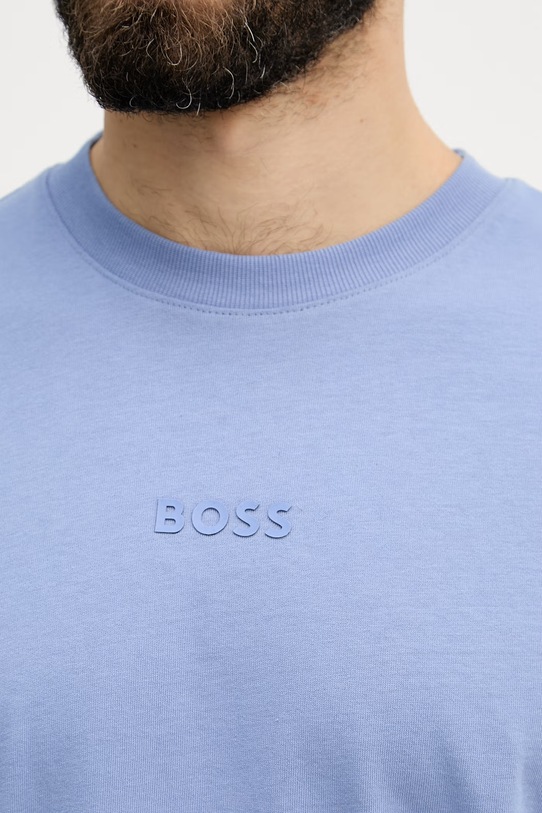 BOSS Green tričko pánské bavlněné Tee 10 50519368 modrá