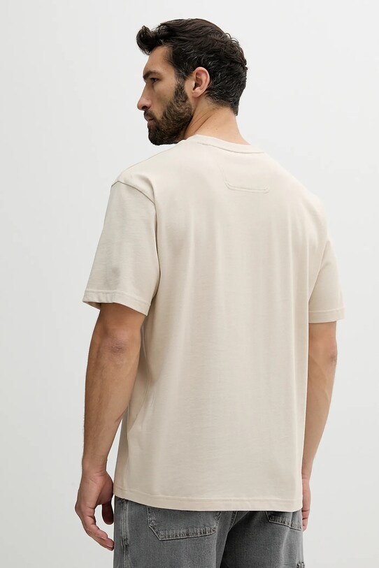 BOSS Green t-shirt bawełniany 50519368 beżowy SS25