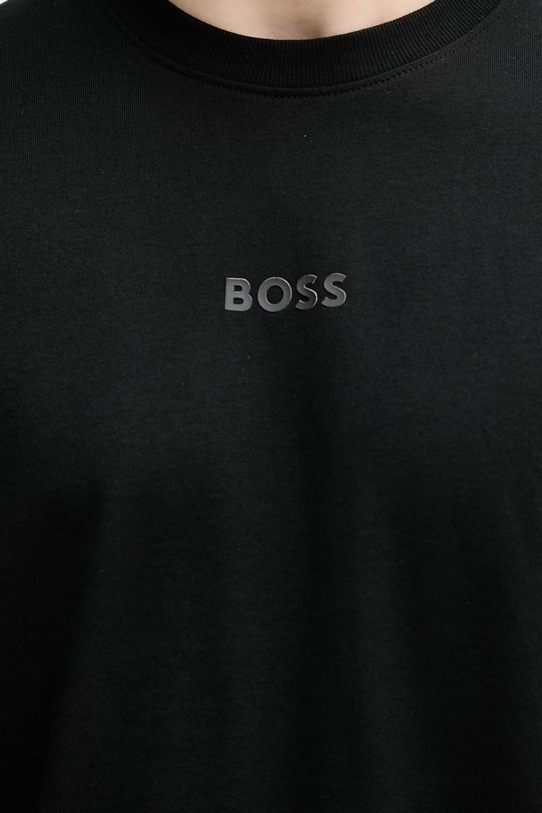 BOSS Green T-shirt męski bawełniany Tee 10 50519368 czarny