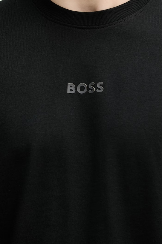 BOSS Green T-shirt męski bawełniany Tee 10 50519368 czarny