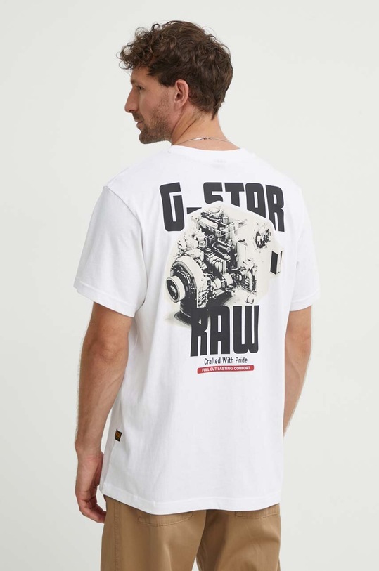 Odzież G-Star t-shirt bawełniany D24690.C336 biały