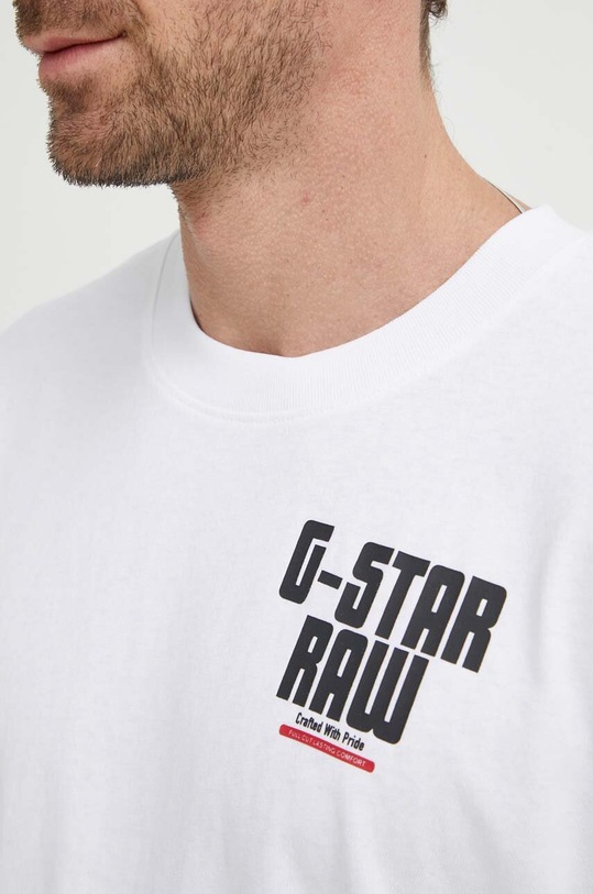 G-Star t-shirt bawełniany D24690.C336 biały