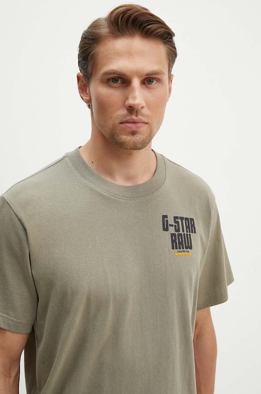 G-Star t-shirt bawełniany zielony D24690.C336
