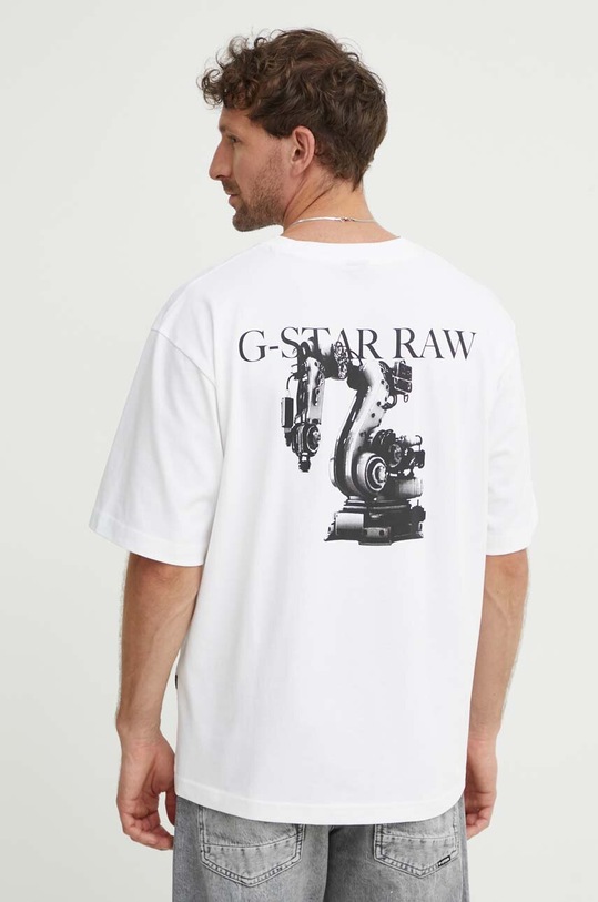 G-Star t-shirt bawełniany biały D24691.C784