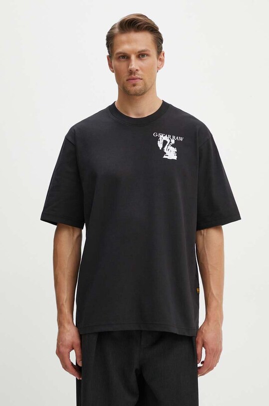 Bavlněné tričko G-Star D24691.C784 černá AW24