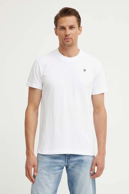 G-Star Raw t-shirt bawełniany D24684.C336 biały AW24