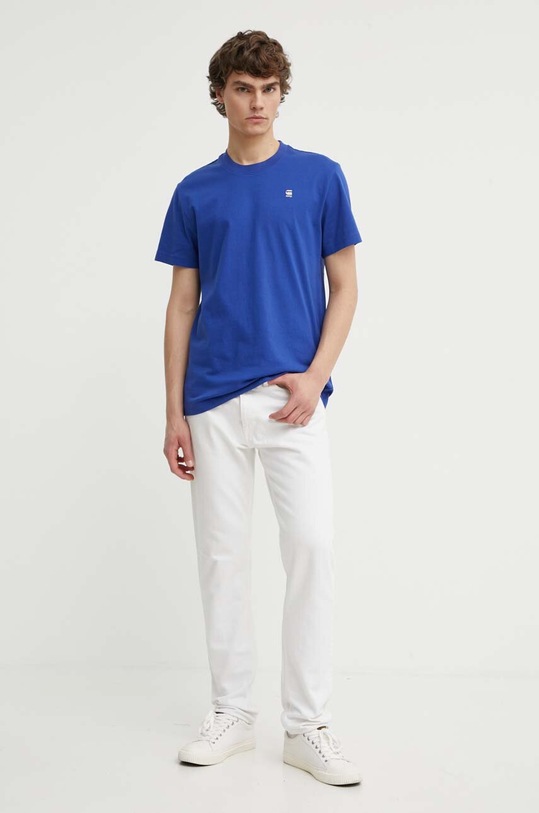 Хлопковая футболка G-Star D24684.C336 голубой AW24