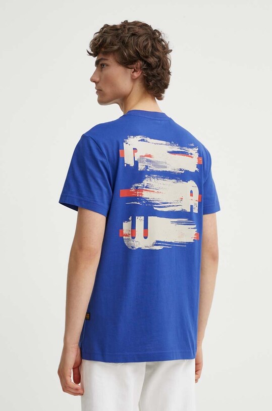 G-Star tricou din bumbac albastru D24684.C336