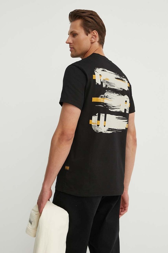 G-Star t-shirt bawełniany bawełna czarny D24684.C336