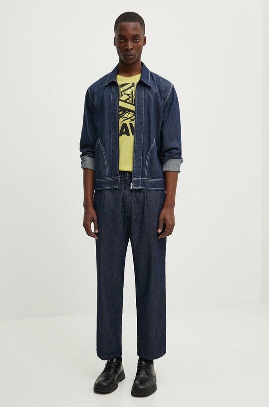 G-Star t-shirt bawełniany D24685.C506 zielony AW24