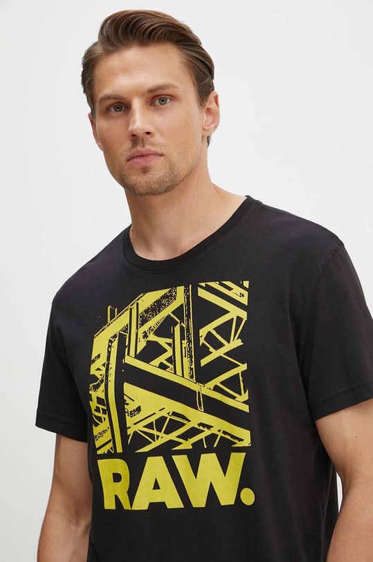 Βαμβακερό μπλουζάκι G-Star μαύρο D24685.C506