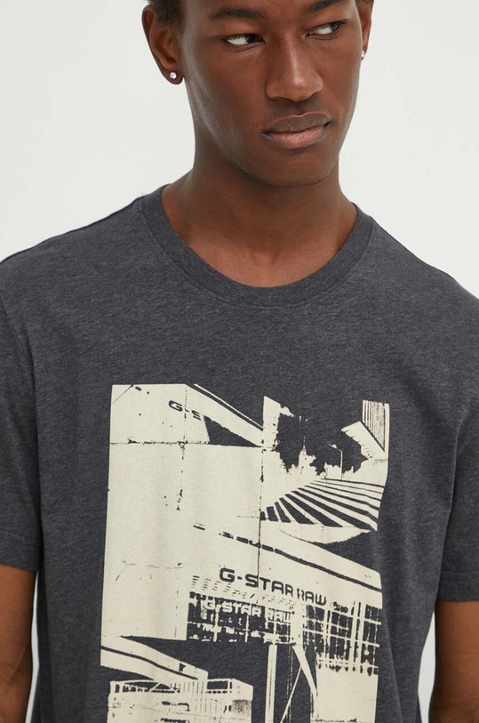 G-Star t-shirt bawełniany szary D24686.336