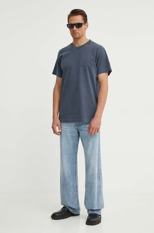 G-Star t-shirt bawełniany D25737.C756 granatowy AW24