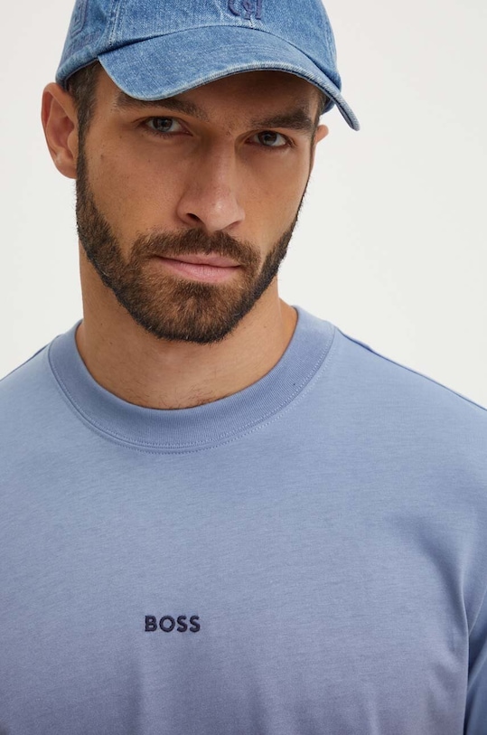 Odzież BOSS Orange t-shirt bawełniany 50519187 niebieski