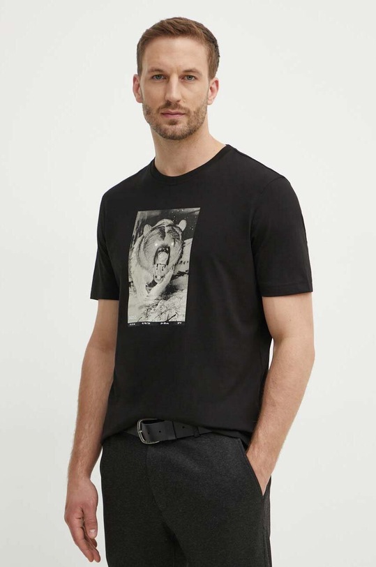 BOSS Orange t-shirt bawełniany nadruk czarny 50522894