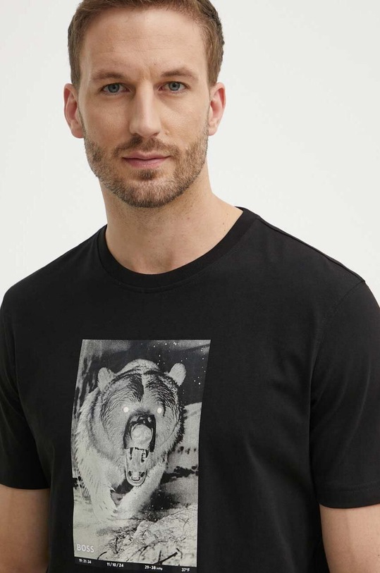 BOSS Orange t-shirt bawełniany czarny 50522894