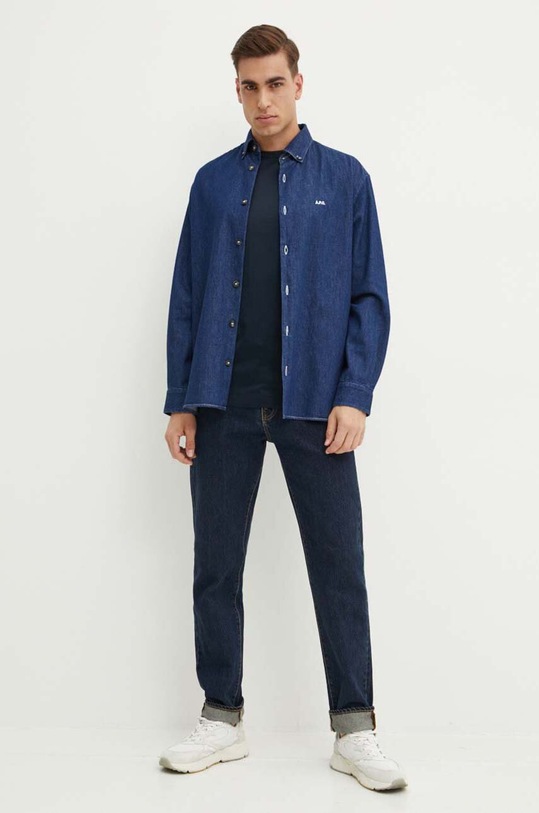 BOSS t-shirt 50513674 granatowy AW24