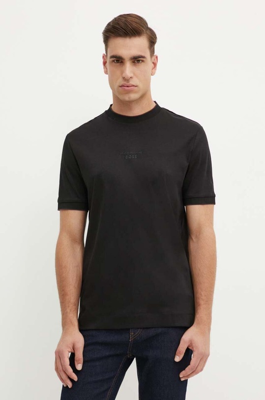 BOSS t-shirt bawełniany x Porsche bawełna czarny 50518631