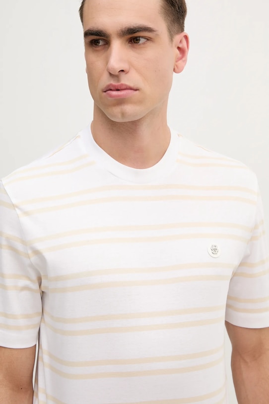 Βαμβακερό μπλουζάκι BOSS λευκό 50520298