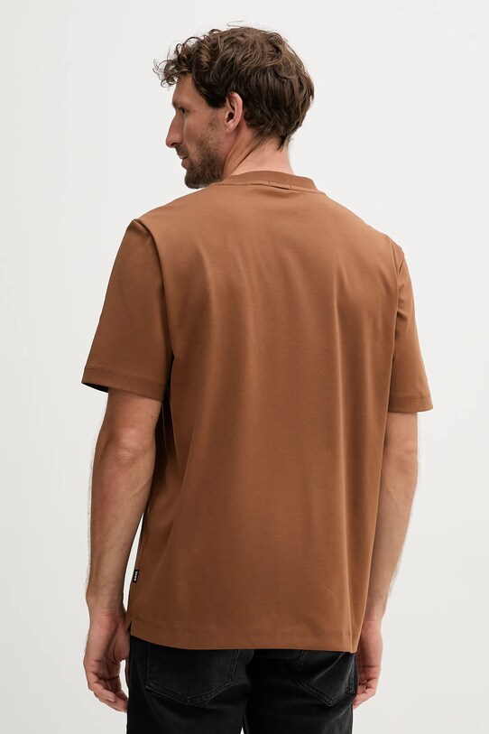 Odzież BOSS t-shirt bawełniany 50520298 brązowy