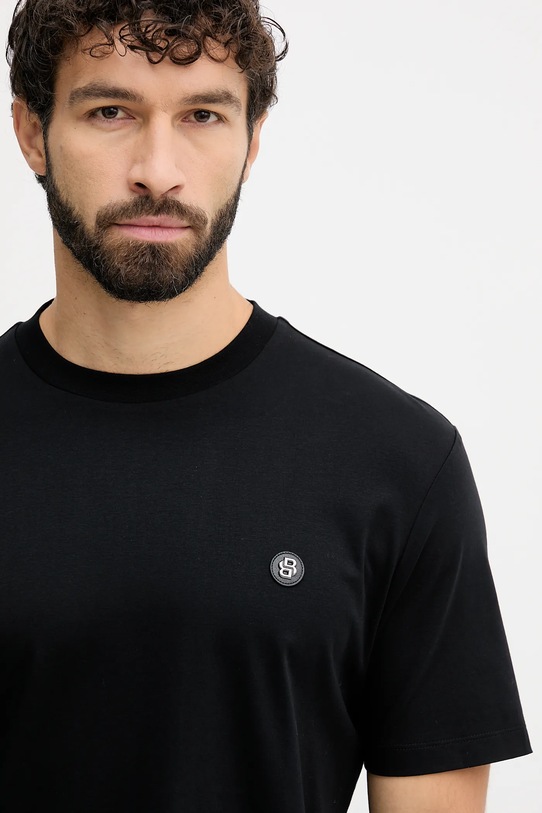BOSS t-shirt bawełniany czarny 50520298