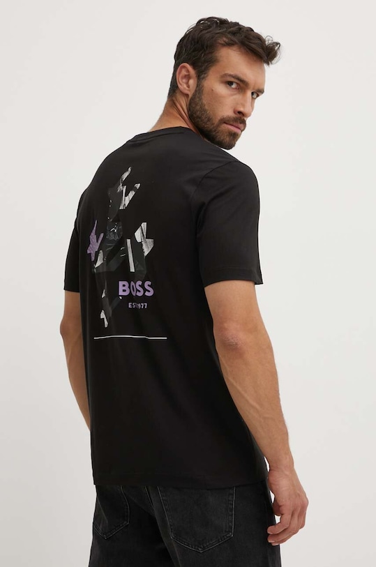 Odzież BOSS t-shirt bawełniany 50521209 czarny
