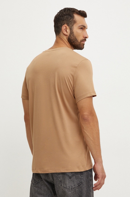 BOSS t-shirt bawełniany 50517715 beżowy AW24