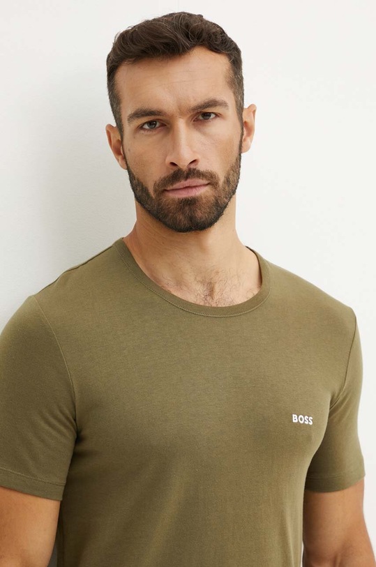 Βαμβακερό μπλουζάκι BOSS 3-pack slim πολύχρωμο 50517856