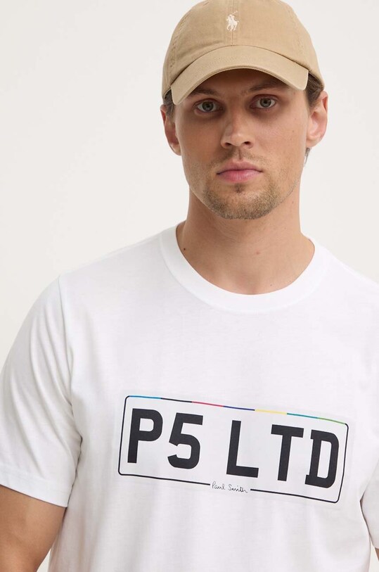 Бавовняна футболка PS Paul Smith білий M2R.011R.NP4693