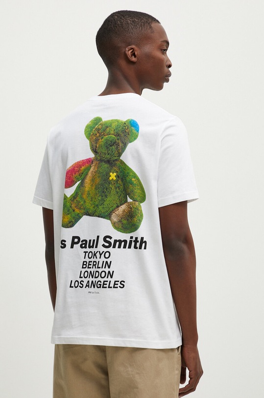 Abbigliamento PS Paul Smith t-shirt in cotone M2R.011R.NP4694 bianco