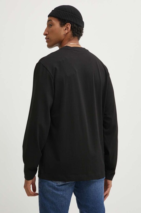 Odzież HUGO Blue longsleeve bawełniany 50519060 czarny