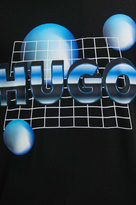 HUGO Blue longsleeve bawełniany 50519060 czarny