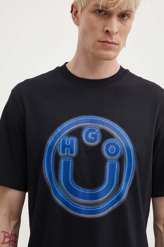 Hugo Blue tricou din bumbac negru 50519706