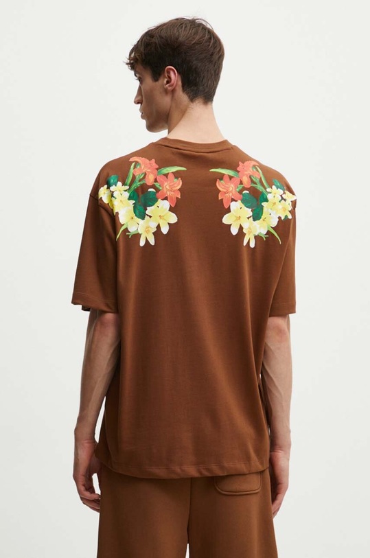 Oblečení Bavlněné tričko HUGO 50517425 hnědá