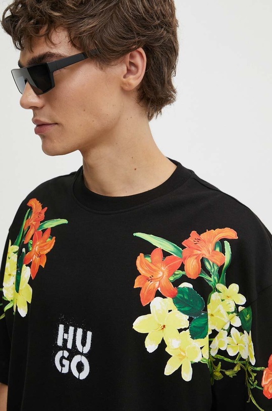HUGO tricou din bumbac negru 50517425