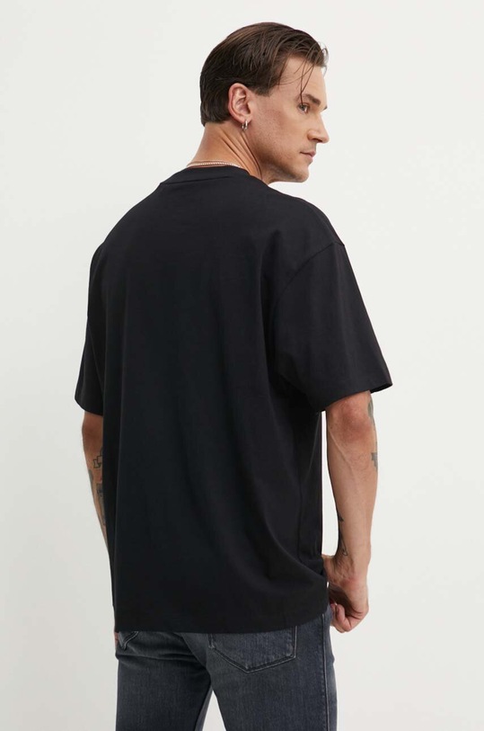 Ρούχα Βαμβακερό μπλουζάκι HUGO 50518963 μαύρο