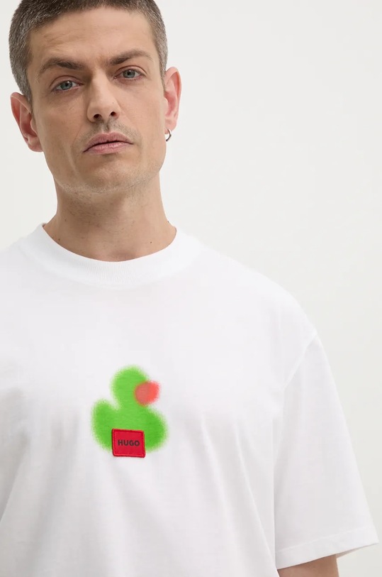 HUGO tricou din bumbac 50519004 alb